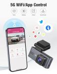 OMBAR 4K Front and Rear Dash Cam with WiFi