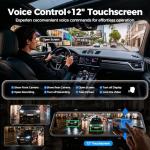 4K Mirror Dash Cam with Rear View and GPS