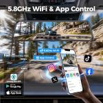 4K Mirror Dash Cam with Rear View and GPS