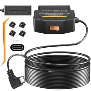 OBD2 Power Cable for Dash Camera 24/7 Use
