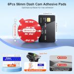 Dash Cam Adhesive Pads – 6 Pack Heat Resistant