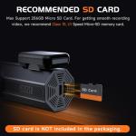 VEEMENT 2.5K WiFi Dash Cam with Night Vision