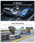 1080P Front and Rear Dash Cam with WiFi