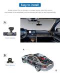 1080P Front and Rear Dash Cam with WiFi
