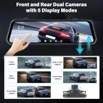 9.66 Inch Rear View Mirror Dash Camera 1080P