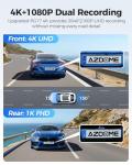 AZDOME PG17 4K Mirror Dash Cam with GPS