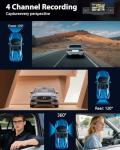 360° 4-Channel Dash Cam with APP Control