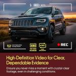 Pyle Dual Dash Cam with Rearview Mirror Attachment