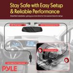 Pyle Dual Dash Cam with Rearview Mirror Attachment