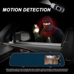 4-Inch 1080P Front and Rear Mirror Dash Cam