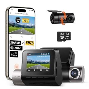 70mai A510 Front and Rear Dash Cam 1944P 1080P
