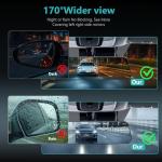 4K Rear View Mirror Dash Cam with GPS