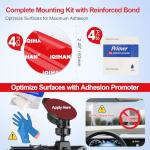 Windshield Dash Cam Sticky Adhesive Pads, 4-Pack