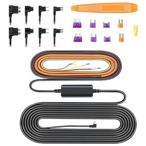 Dual Dash Cam Hardwire Kit with Fuse Taps