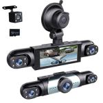 360° Full View 4 Channel Dash Cam 1080P