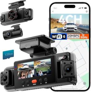 IIWEY N6 360° 4-Channel Dash Cam with App