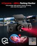IIWEY N6 360° 4-Channel Dash Cam with App