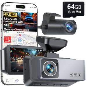 Gleetour 4K Dual Dash Cam with GPS and WiFi