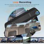 NHOPEEW Dual Lens 1080P Touchscreen Mirror Dash Cam