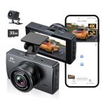 4K Dash Cam with Front & Rear Recording