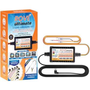 ROVE Ultimate Dash Cam Hardwire Kit with USB-C Port for R2-4K, R2-4K PRO, R2-4K Dual, R2-4K Dual PRO, and R3 Dash Camera Models, 24Hr Parking Monitoring Kit with Low Voltage Protection