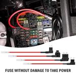 Dash Cam Hardwire Kit,[Upgraded Version] USB C Hardwire Kit for Dash Camera with 12V-24V to 5V Power Supply,Fuse Tap,Blade Fuses & Pry Tool,Protecting Car Dash Cam Front and Rear