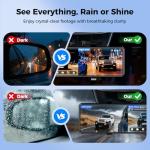 12" 4 Channel Mirror Dash Cam with Touch Screen