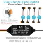 USB C Dash Cam Hardwire Kit with Voltage Display