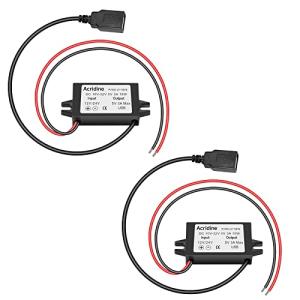 2-Pack DC to USB Converter Adapter for Dash Cameras