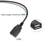 2-Pack DC to USB Converter Adapter for Dash Cameras