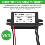 2-Pack DC to USB Converter Adapter for Dash Cameras