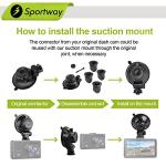 Sportway S504 Suction Cup Dash Cam Mount