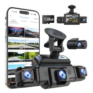 360° 4-Channel Dash Cam with GPS and Night Vision