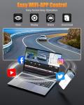 4K Dual Dash Cam Front and Rear with Wi-Fi