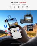 Jzones 4K 3-Channel Dash Cam with WiFi
