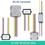 Waterproof 12V/24V to 5V Buck Converter 2-Pack