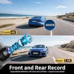 JOMISE G814 11" 4K Dual Mirror Dash Cam