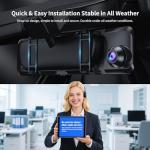 JOMISE G814 11" 4K Dual Mirror Dash Cam