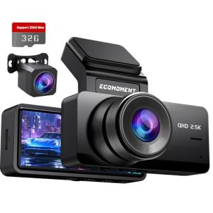 2.5K Dual Dash Camera Front and Rear for Cars