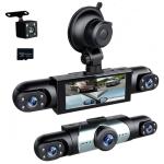 360° Full View 4 Channel Dash Cam with Night Vision