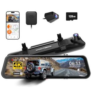 WOLFBOX G900 PRO 4K Mirror Dash Cam