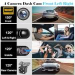 360° 4 Channel Dash Cam with Night Vision
