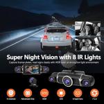 360° FHD Dash Cam with Night Vision & WiFi