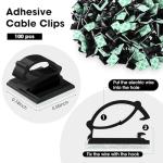 Eboot 100 Adhesive Cable Clips for Easy Management