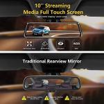 10” Touch Screen 1080P Mirror Dash Cam