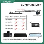 Epronic AHD1080P 4 Pin Backup Camera for Dash Cam