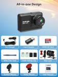 2.5K Front and Rear Dual Dash Cam with 32GB