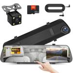 UNITOPSCI 1080P Dual Lens Mirror Dash Cam