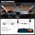 UNITOPSCI 1080P Dual Lens Mirror Dash Cam