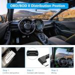 CERRXIAN OBD Power Cable for Dash Cameras 11.5FT